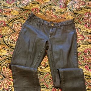 Banana Republic Brown Coated Skinny Jeans Size 25P